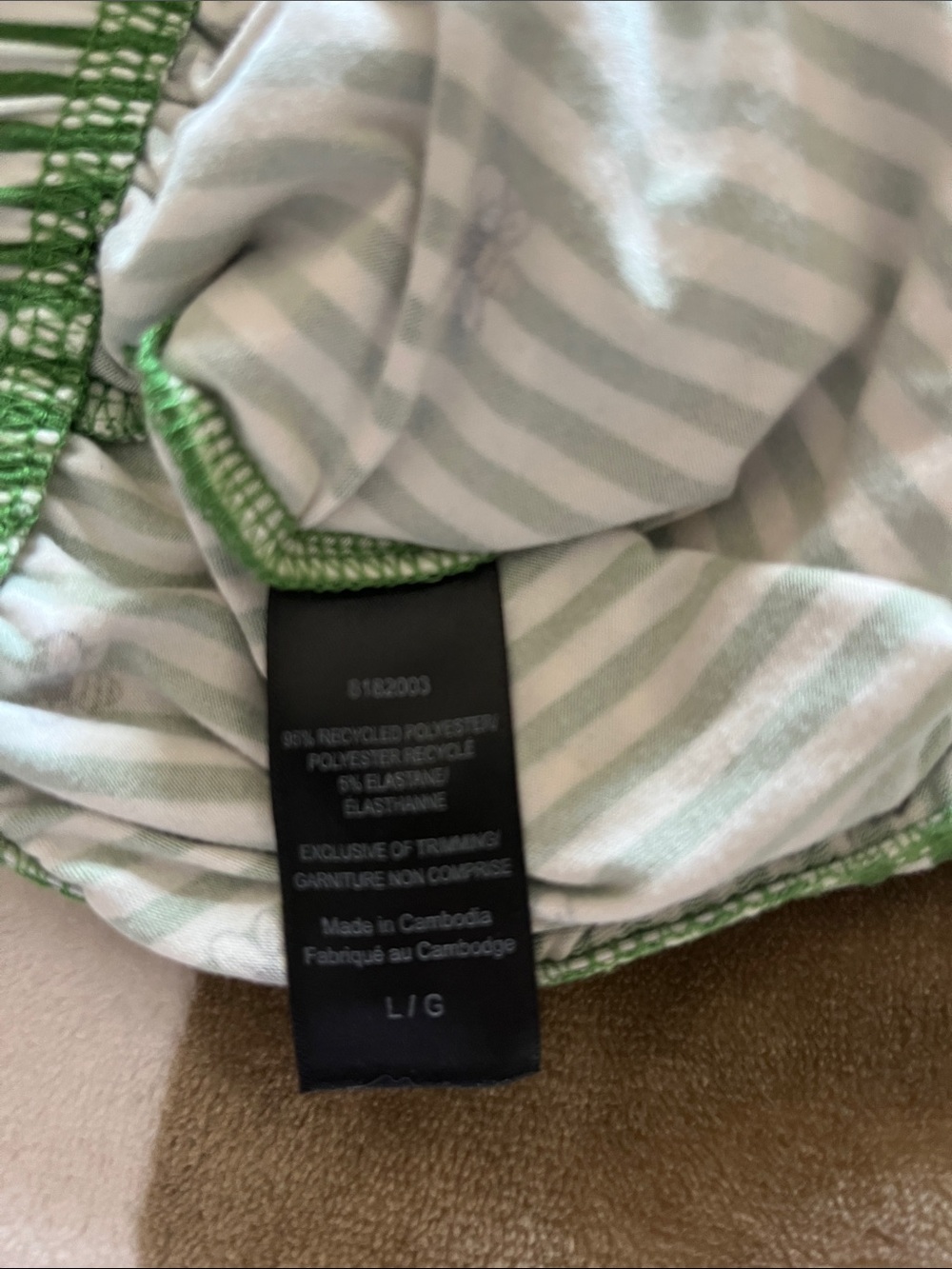 Kate Spade Green and White Striped Floral Short Pajama Set 💚🖤🤍 - Picture 6 of 6